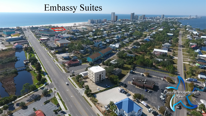 Embassy Suites hotel site in Gulf Shores, AL - From the North