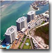 Aerial view of Caribe condos in Orange Beach AL
