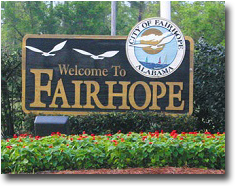 Fairhope AL welcome sign