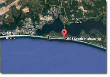 Inn at Crystal Beach condos in Destin FL | Google map