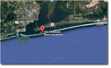 South Harbour condos in Pensacola FL | Aerial map