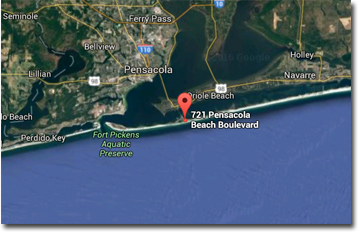 The Verandas condos in Pensacola FL | Aerial map