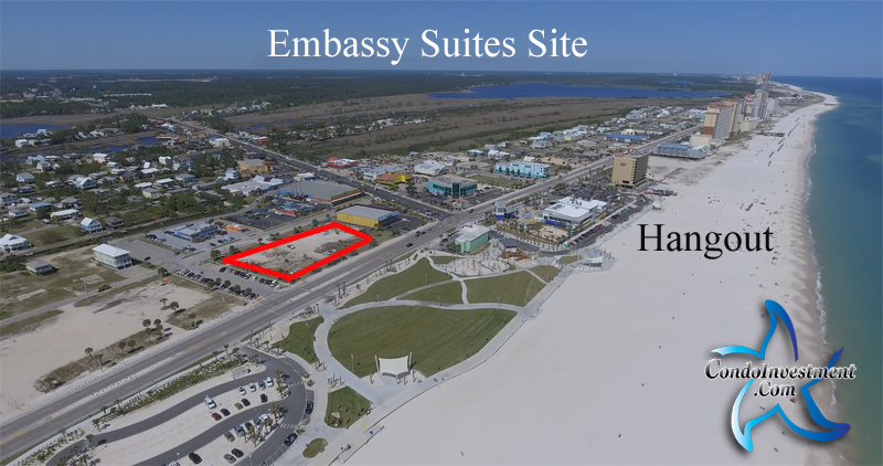Embassy Suites site in downtown Gulf Shores Alabama