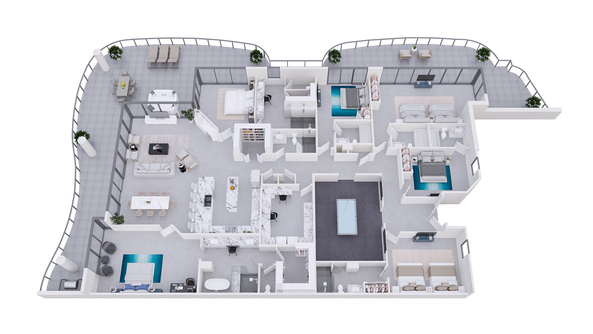 Phoenix Key Penthouse floor plan